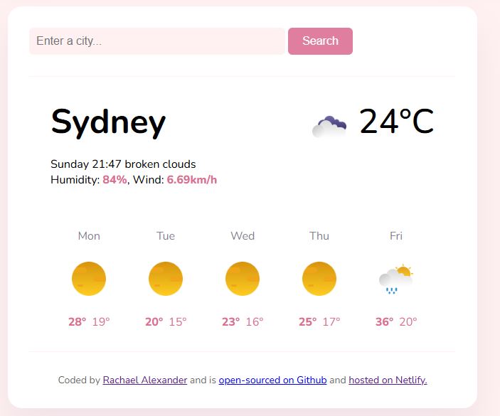 Weather App Screenshot